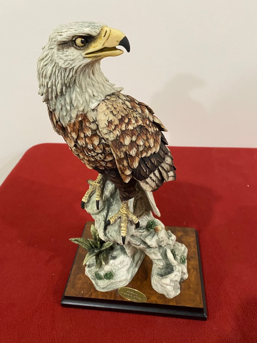 Signed Italian Florence Eagle Statue (1 of 4)