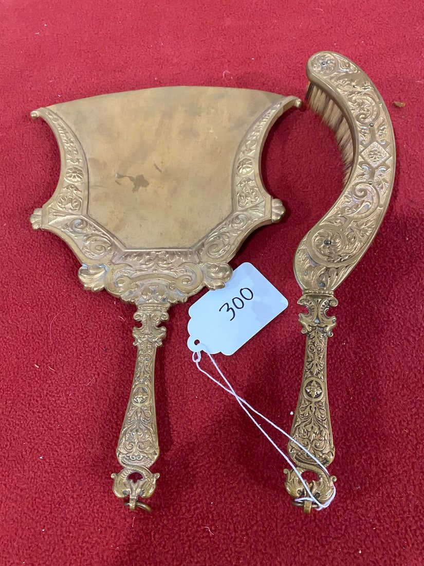 Early Victorian Crumb Scraper & Tray: 12" Long