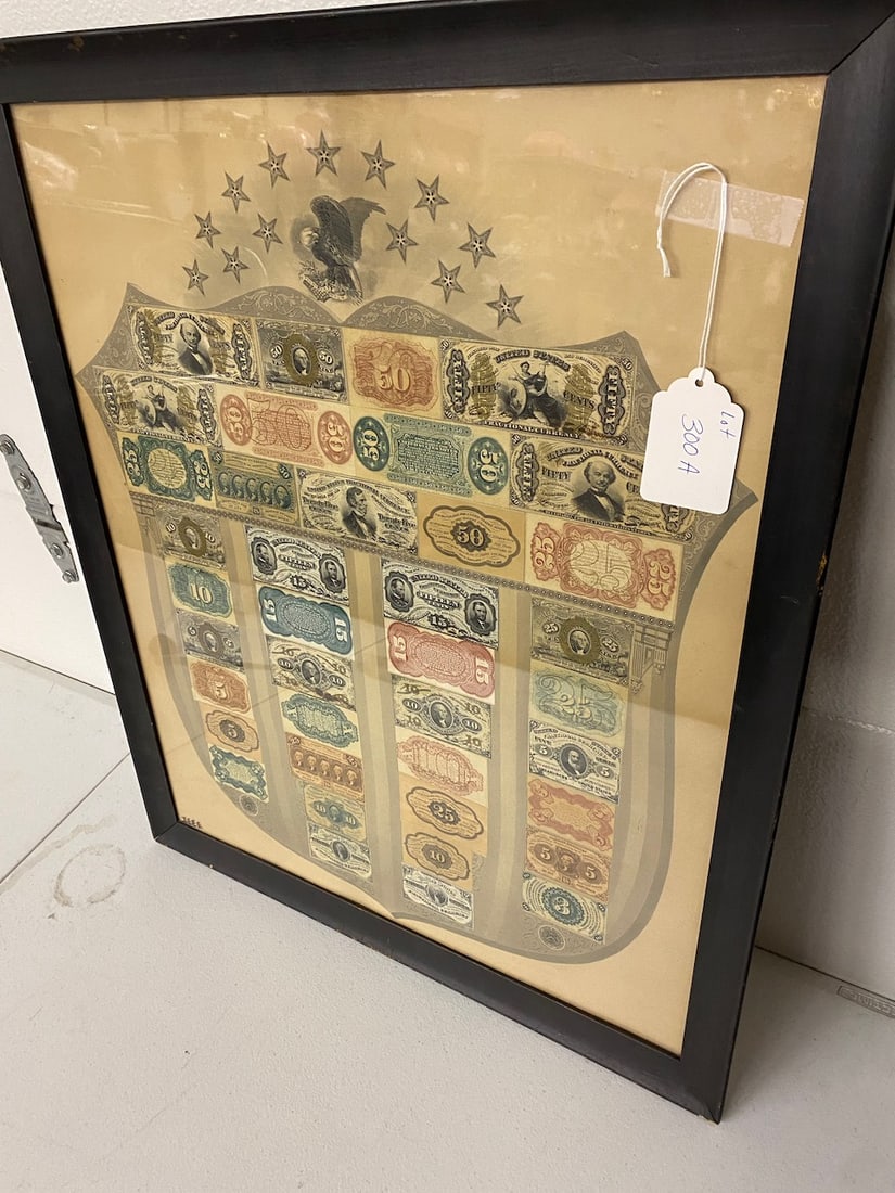 Rare 1860's Civil War "THESAUR-AMER-SEPTENT-SIGIL" Currency Sign (1 of 5)