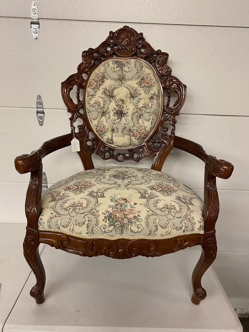 French Sytle Arm Chair: 46" T x 28" W