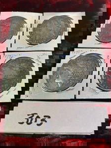 4 Silver Dollars-Dated: 1921 (1 un-circulated)