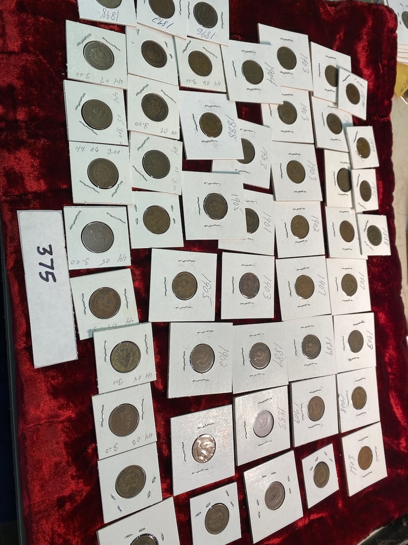50 Indian Head Pennies (Most VGC) Dates 1883-1907: Dates: 1883 - 1907