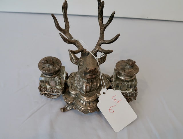 Fabulous Stag Double Ink Well (1 of 3)