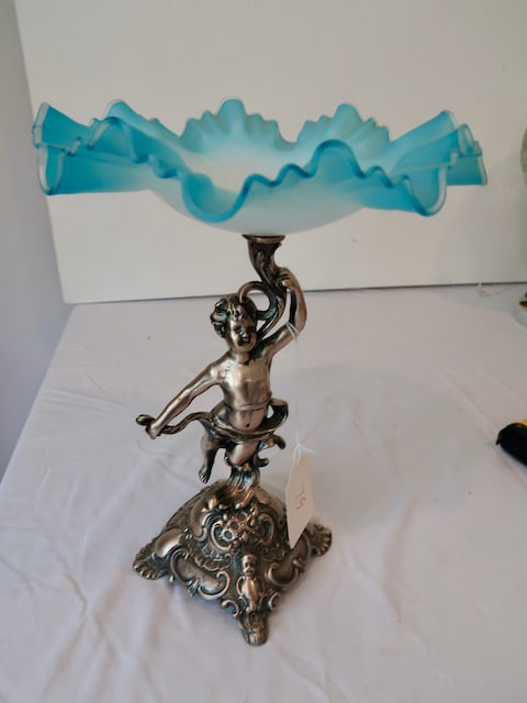 Victorian Figural Silver Plate Center Piece Bowl (1 of 3)