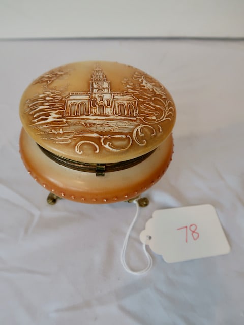 Unusual Decorated Victorian Powder Box (1 of 1)