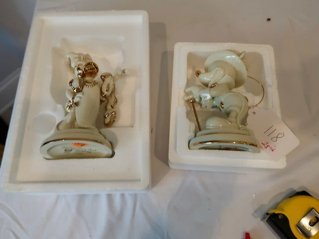 Disney Dazzling Daisy Duck & Mickey Mouse "Steps Out" Figurines - Lenox Collection in Original Box (1 of 3)