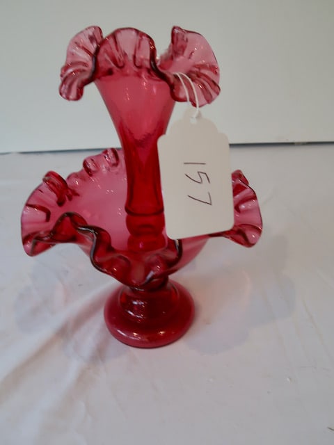 Cranberry Apern: 10" T x 7.5" Diameter