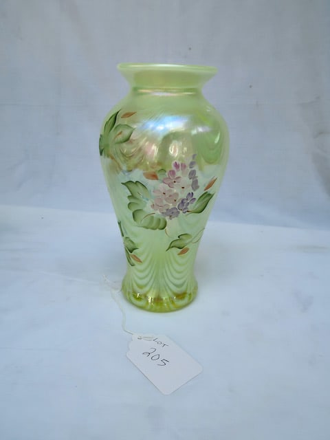 Large Signed Fenton Collector's Vase w/ Original Box (1 of 3)