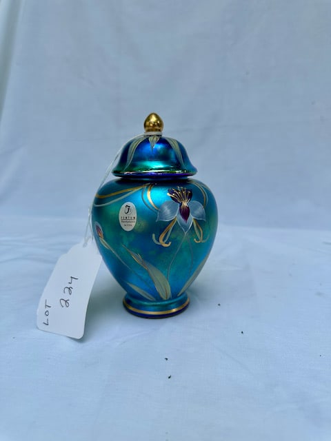 Hand Painted Fenton Small Cupboard Urn - #1205/1750 (1 of 3)