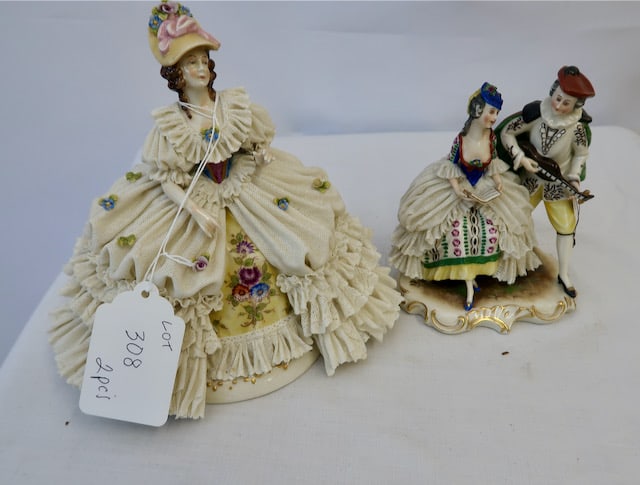 2 Dresden Victorian Figurines (1 of 5)