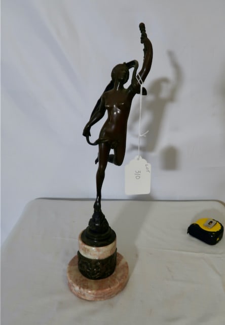 Large Victorian Bronze Woman Statue (1 of 2)