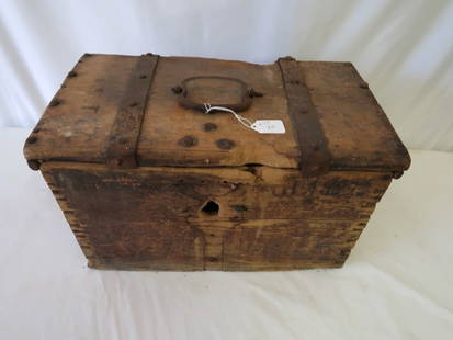 Small Early Primitive Chest: 11" T x 18.5" W x 11" D