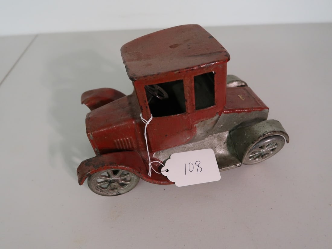 Early Buddy L Flever Car: 6 1/2" Tall X 10 1/2" Long X 6" Wide