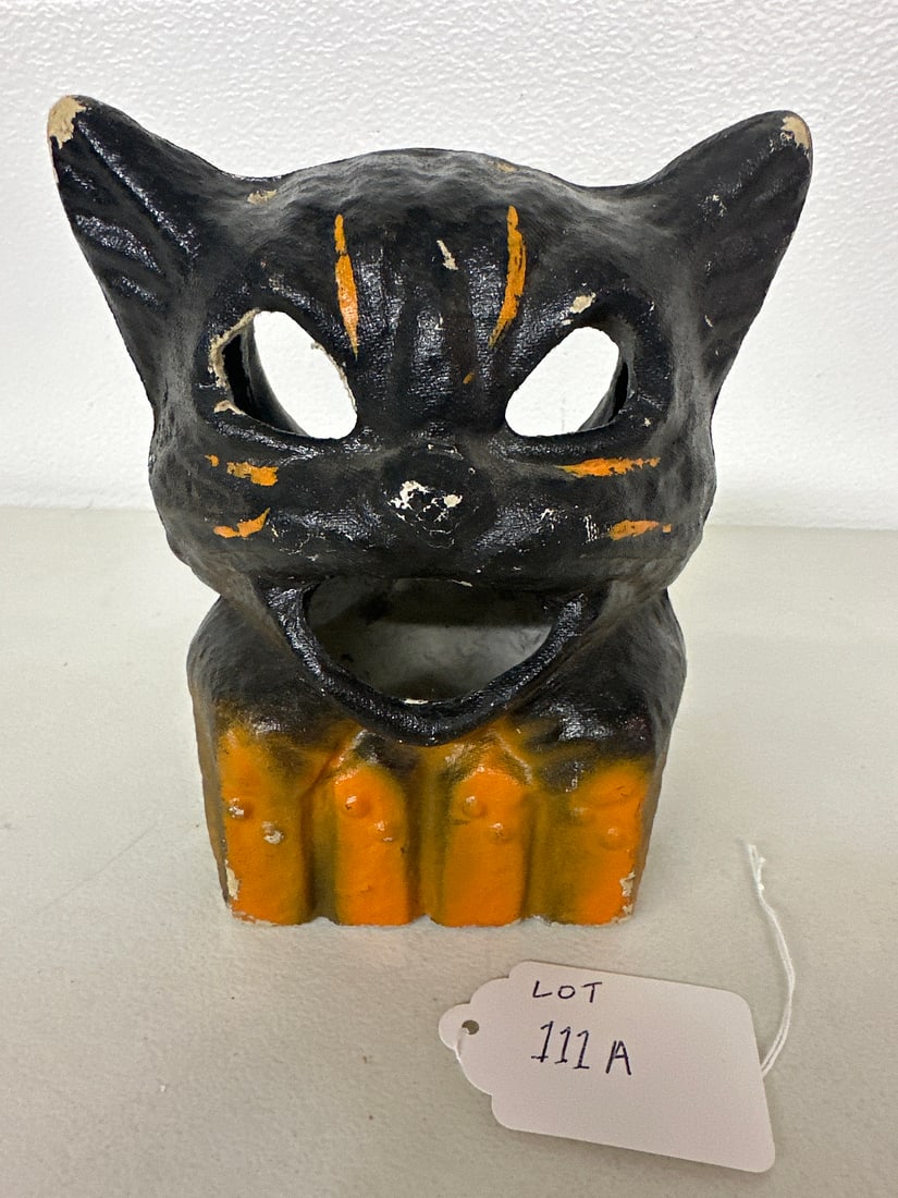Vintage Halloween Paper Mache Cat Decoration (1 of 7)
