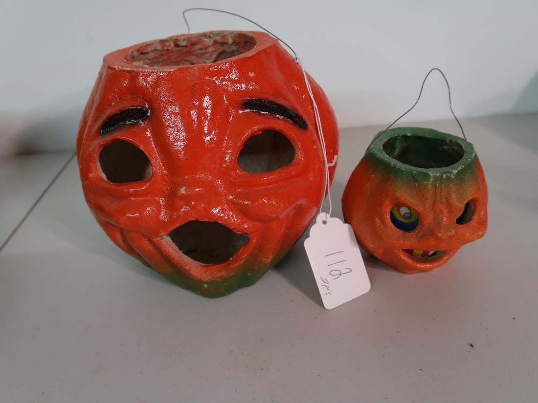 2 Paper Mache Pumpkins (1 of 4)