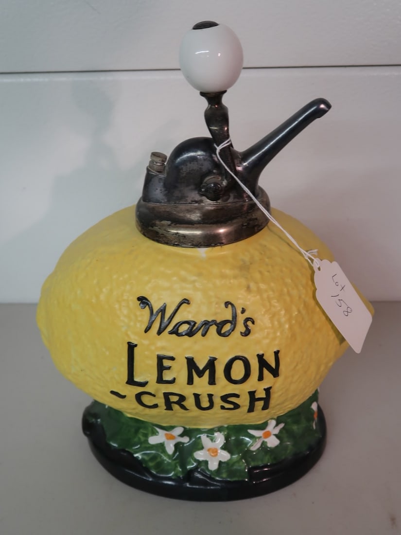 Ward's Lemon Crush Dispenser: 14" Tall X 11" Wide X 8" Deep