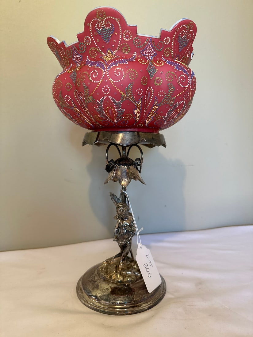 Antique Bride’s Bowl w/ Cupid Base (1 of 5)