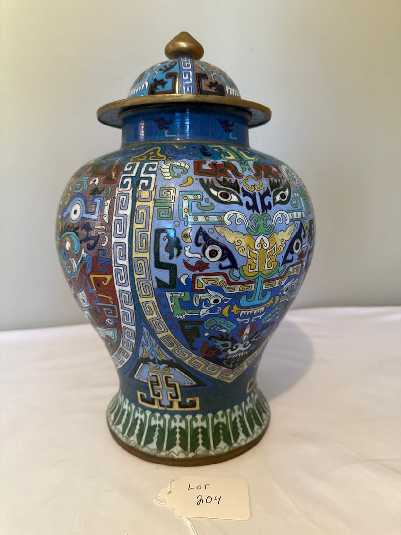 Cloisonné Decorative Urn (1 of 5)