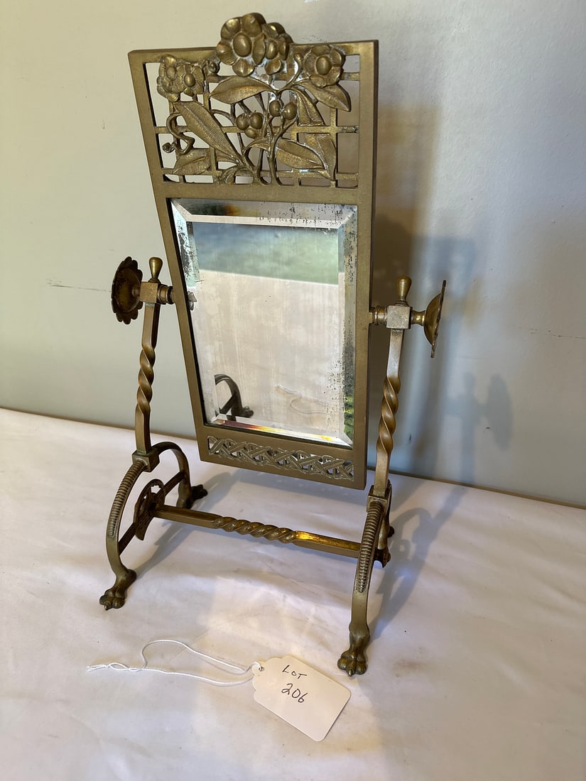 Antique Brass Aesthetic Period Mirror (1 of 6)