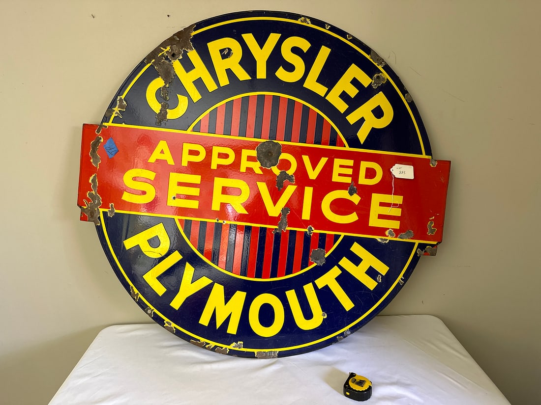 Chrysler Plymouth Double Sided Vintage Advertising Sign (1 of 7)