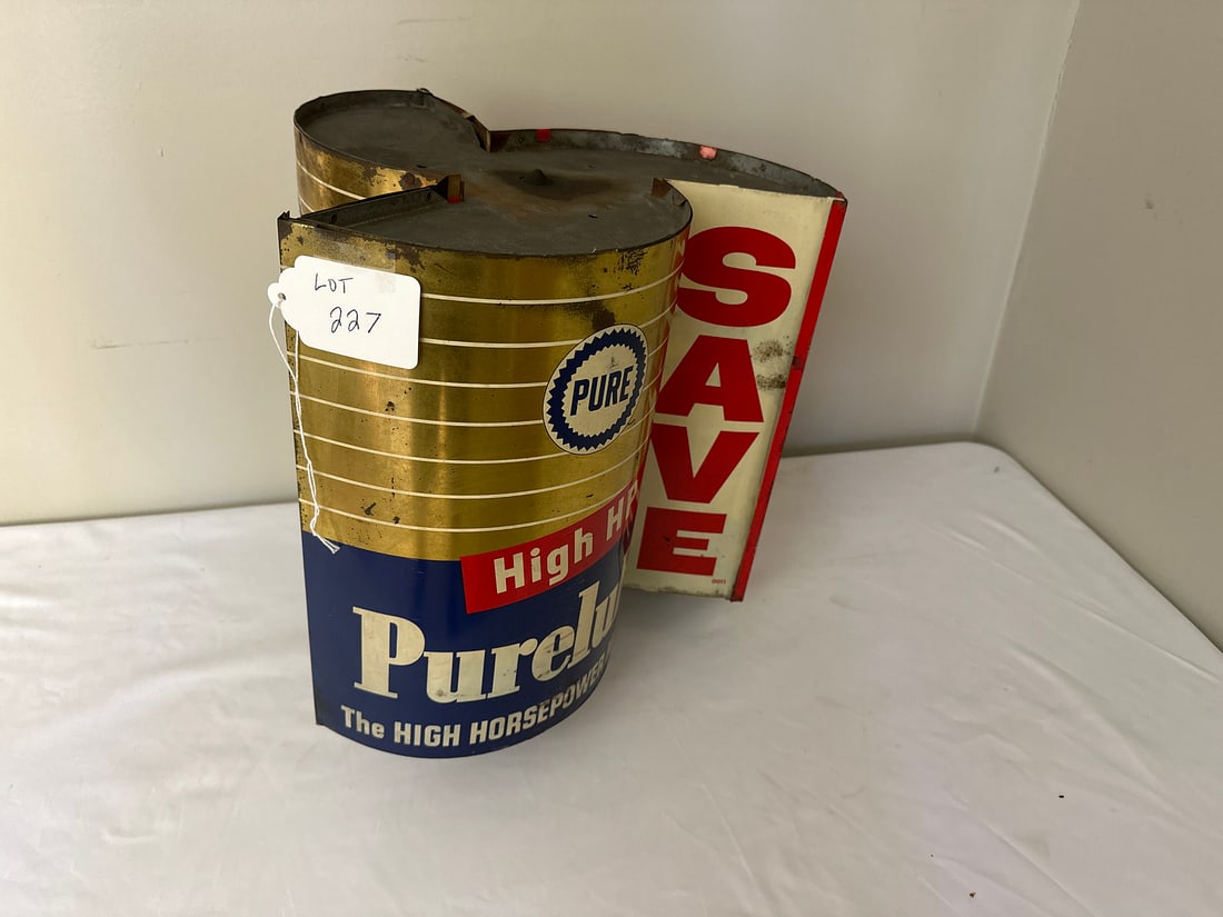 Vintage Rotating Purelube Motor Oil Advertising (1 of 8)