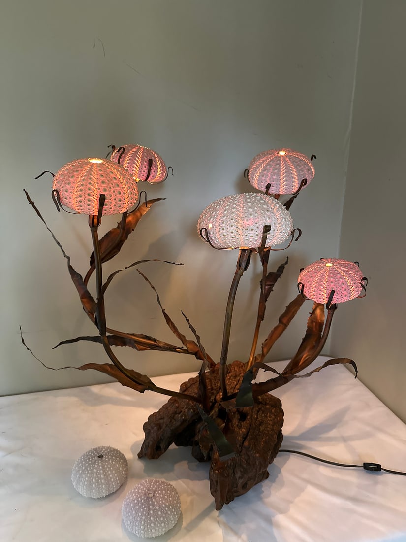 Mid-Century Jere Style Sea Urchin Lamp (1 of 9)