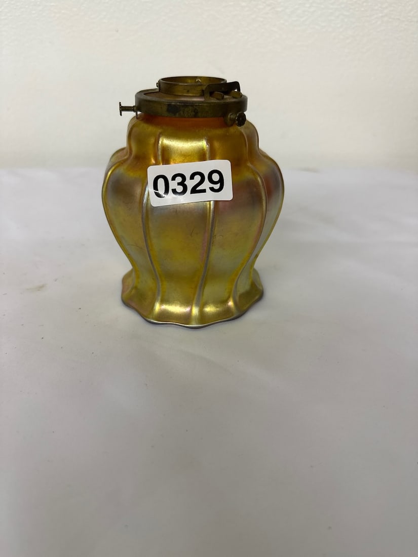 Signed Steuben Antique Shade w/ Fitter (1 of 4)