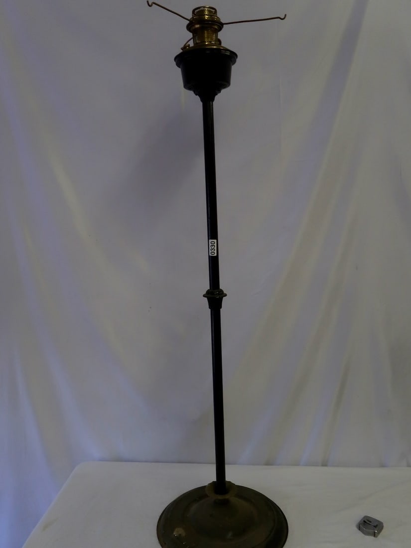 Antique Aladdin Floor Lamp Base: 53" T x 14" Round Base