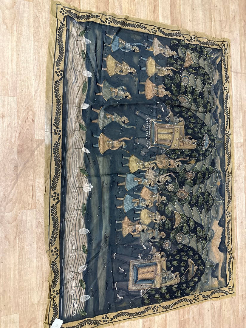 Indian Pichwai Painting on Silk (1 of 7)