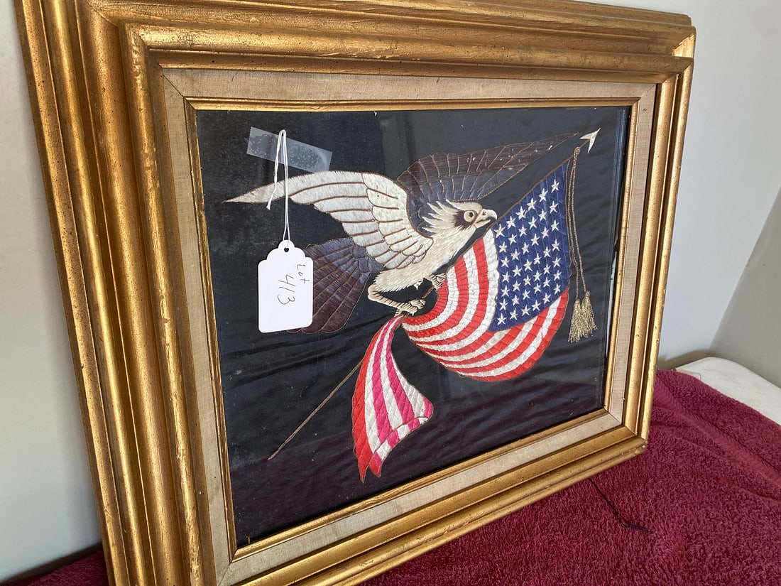 Vintage Eagle Needlepoint Art (1 of 4)
