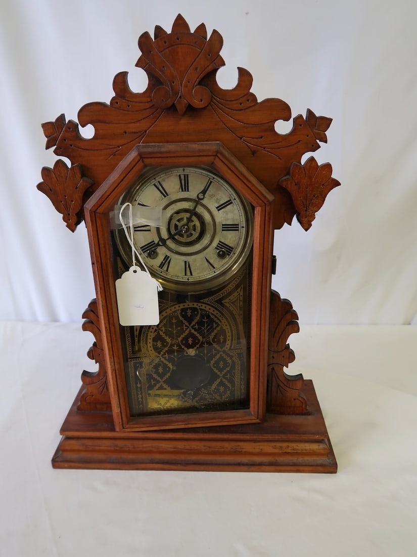 Oak Ginger Bread Kitchen Clock (1 of 2)