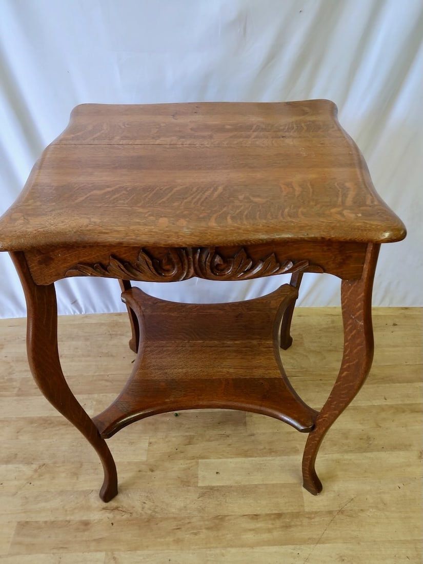 Quarter Sawn Antique Oak Library Table (1 of 2)