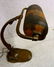 242: Signed Chipped Ice-Scenic Handel Desk Lamp - 3