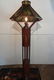 Rare Mission Oak Stained Glass Floor Lamp