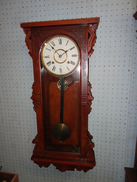 Victorian Cased Seth Thomas Regulator: Missing Crest - 3Ft. Tall X 15" Wide