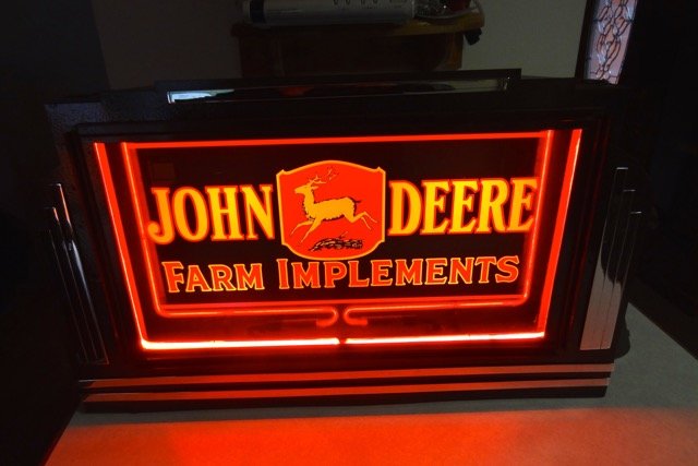 Restored Art Deco Dealership Advertisement: 28" X 16 1/2" Tall