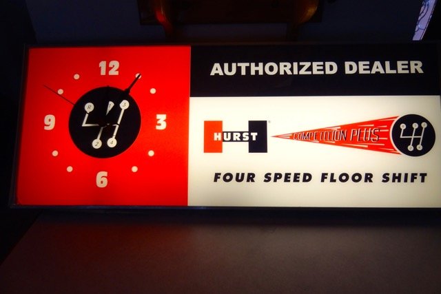 Hurst Authorized Dealer Light up Clock: 38" X 15"