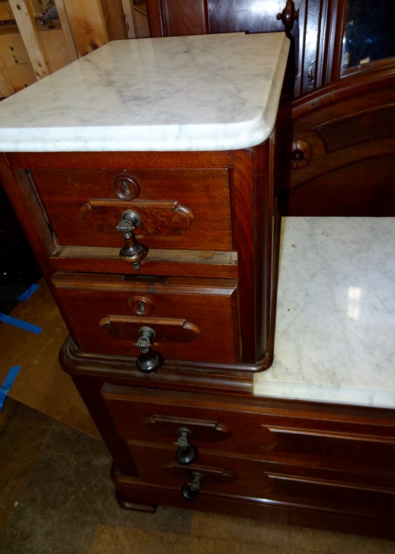 2 Pc. Victorian Walnut Bedroom Set - 3