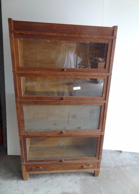 4 High Oak Stacking Mission Bookcase (1 of 1)