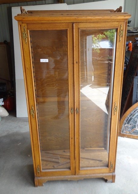 Large Oak Bookcase with Gallery (1 of 1)