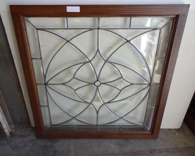 Newly Framed Lg. Leaded Beveled Window (1 of 1)