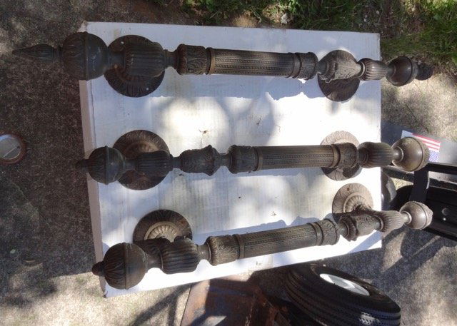3 Brass Large Victorian Door Handles (1 of 1)