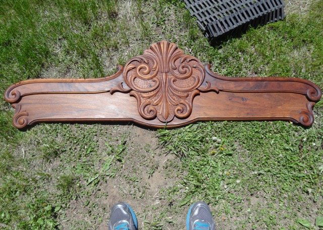 Large Walnut Crest For Wardrobe (1 of 1)