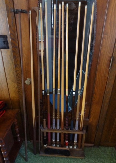 Rack of 10 Early Pool Cues & Accessories-All in one Lot (1 of 5)
