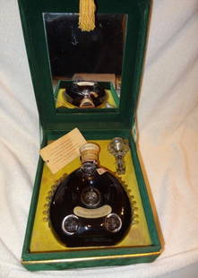 Remy Martin Louis XIII & Baccarat Decanter: Vintage Mid-19th Century Cognac- This Cognac was served as part of a royal banquet in 1938 at the Chateau de Versailles in the presence of His Majesty King George VI & Queen Elizabeth. Contains eaux-d
