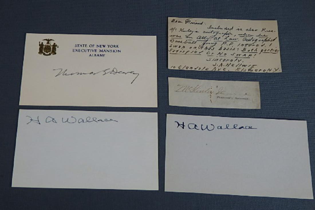 Thomas Dewey H A Wallace President McKinley Autogr (1 of 6)
