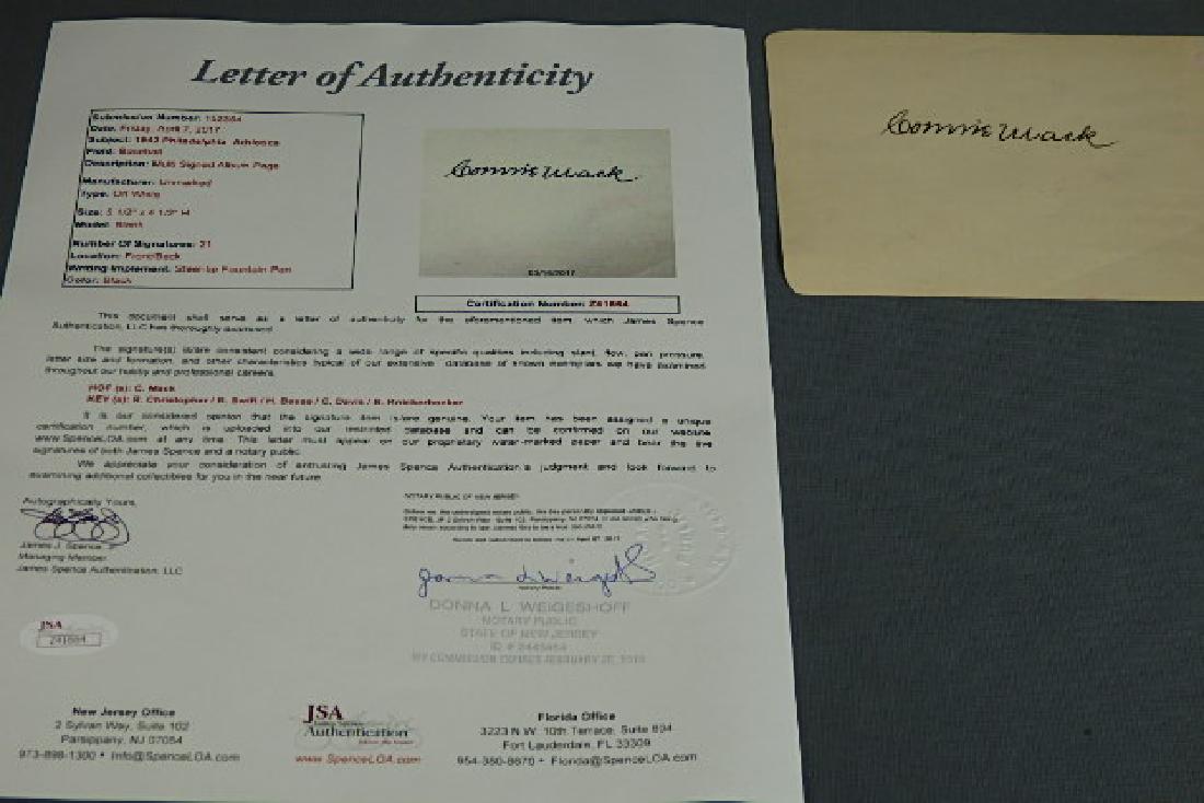 Connie Mack 1942 Philadelphia A's Autographed Albu (1 of 4)