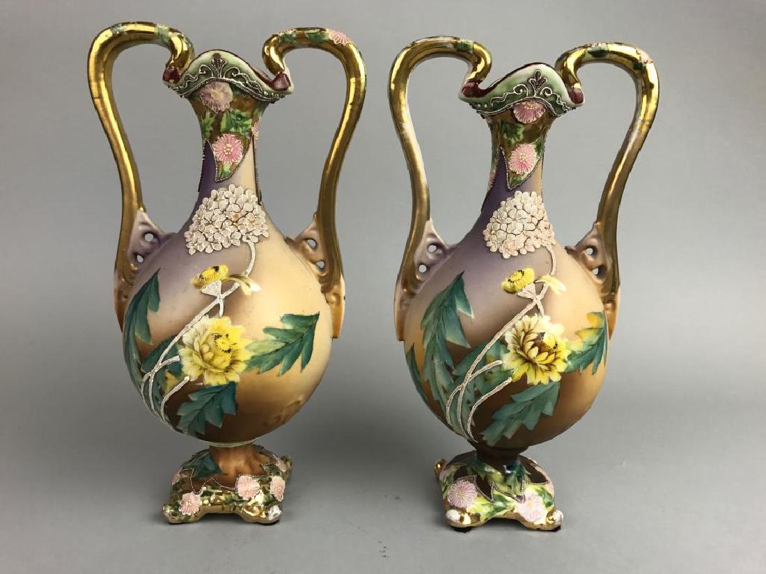 Pair Moriage Vases (1 of 7)
