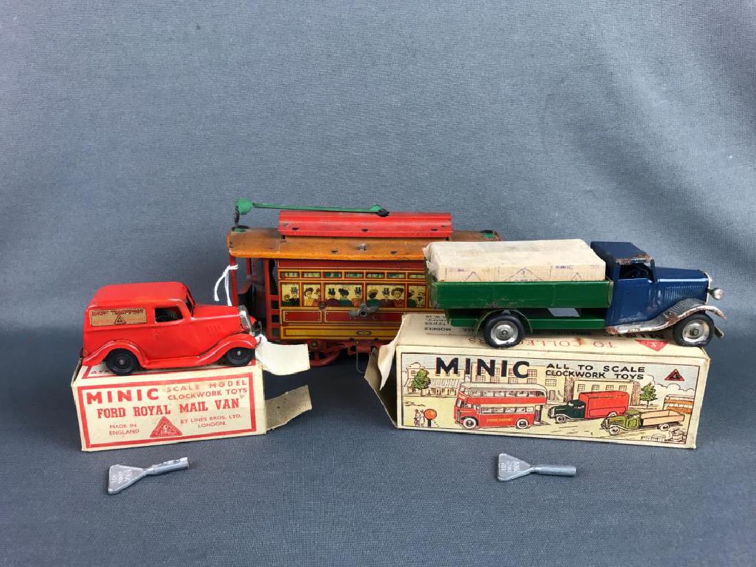 R & C Tin Trolley Car, 2 Minic Toys (1 of 7)