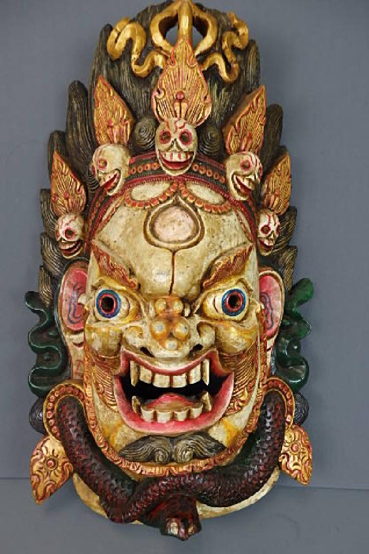 White Mahakala Nepalese Mask (1 of 9)